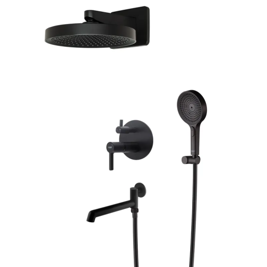 Душевая система встроенная KOER KB-66029-05, 3 функции (Цвет черный) (KR5492)