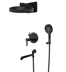 Душевая система встроенная KOER KB-66029-05, 3 функции (Цвет черный) (KR5492)