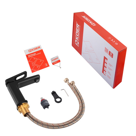 Смеситель для умывальника KOER KB-10031-05 (Цвет черный) (KR5431)
